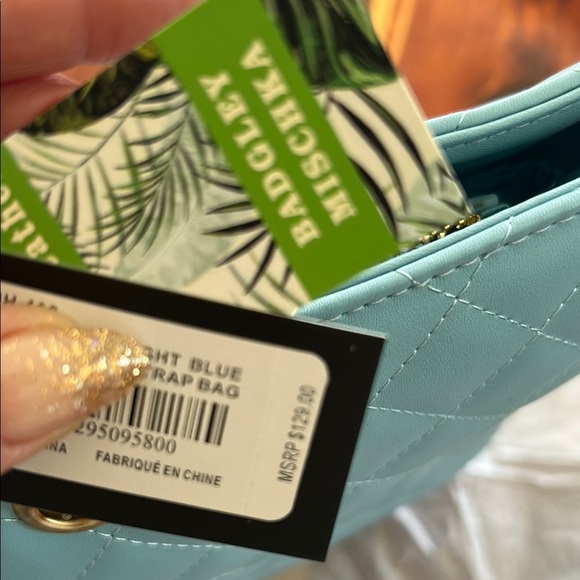 Quilted Blue Tote Bag​ - Picture 7 of 7